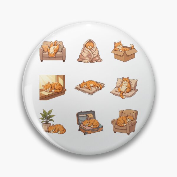 Item preview, Orange Tabby Cat Sleeping Cozy Napping Sticker Art    designed and sold by mood-draftsman.