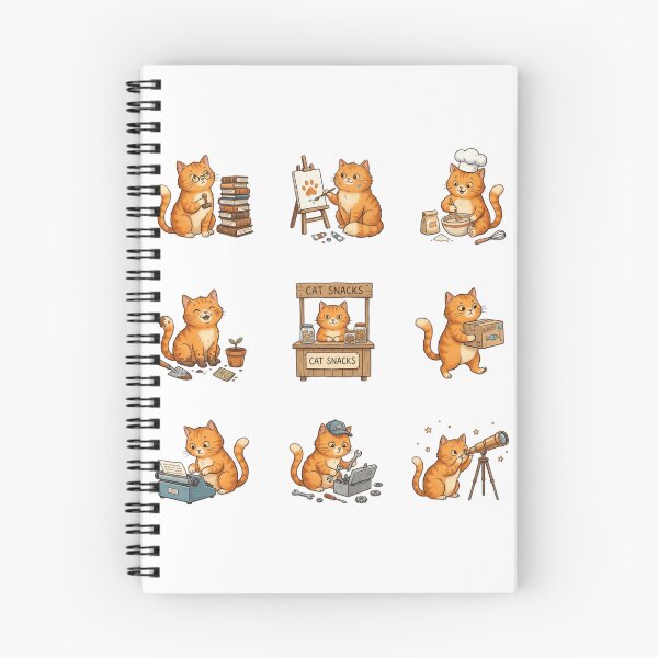 Item preview, Orange Tabby Cat Working Professions Cute Sticker Art designed and sold by mood-draftsman.