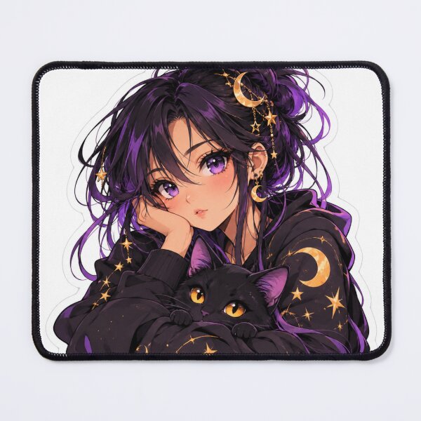 Item preview, Anime Moonlight Cat Girl designed and sold by Mystic Wild Studio.
