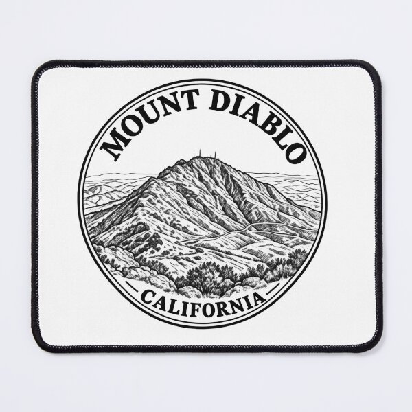 Item preview, Mount Diablo California — Line Art Emblem designed and sold by Tee Visions.