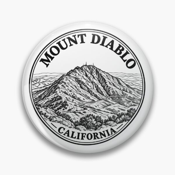 Item preview, Mount Diablo California — Line Art Emblem designed and sold by Tee Visions.