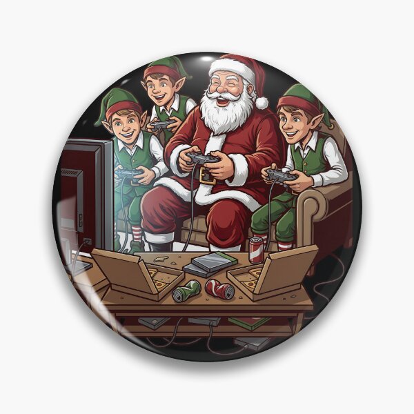 Item preview, Santa plays games with elves designed and sold by ReneMM.