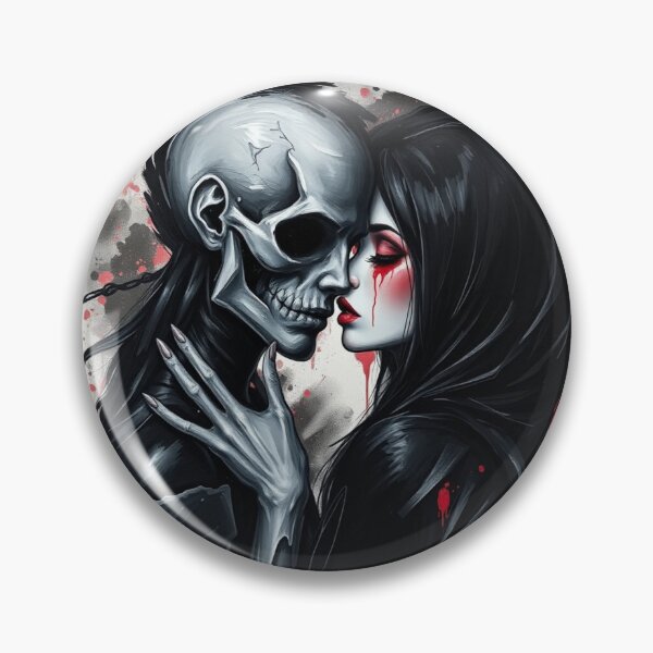 Item preview, Gothic Till Death Embrace - Emo Punk Skeleton Romance Art designed and sold by ERODED SELF.