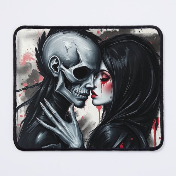 Item preview, Gothic Till Death Embrace - Emo Punk Skeleton Romance Art designed and sold by ERODED SELF.