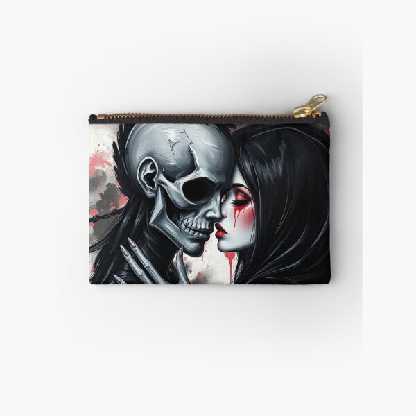 Item preview, Gothic Till Death Embrace - Emo Punk Skeleton Romance Art designed and sold by ERODED SELF.