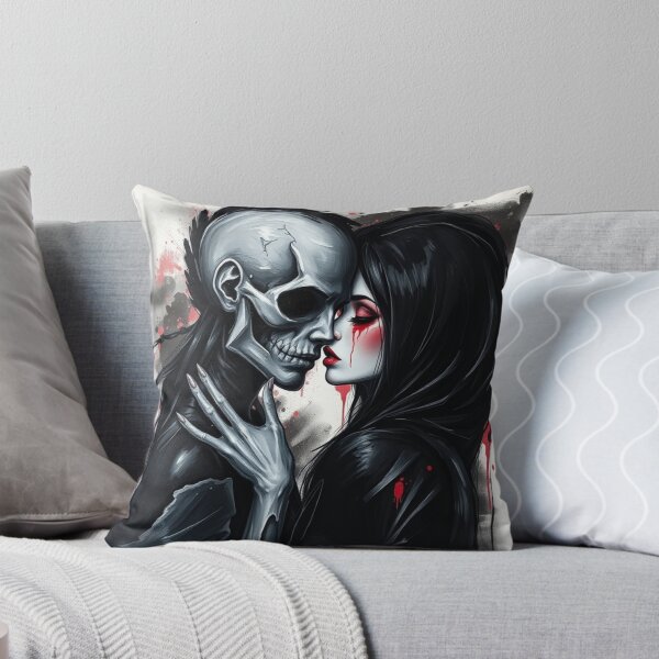 Item preview, Gothic Till Death Embrace - Emo Punk Skeleton Romance Art designed and sold by ERODED SELF.