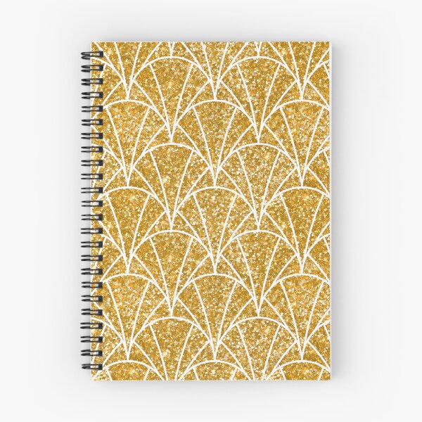 Item preview, Golden (Faux) Sparkles Luxurious White Art Deco Pattern designed and sold by DEC02.
