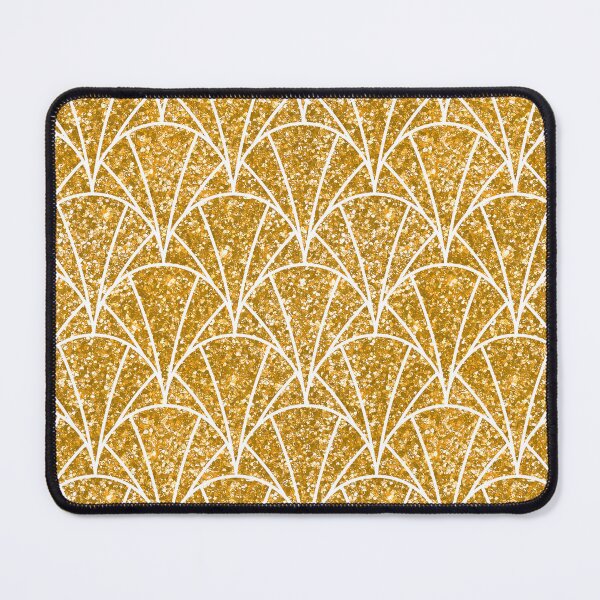 Item preview, Golden (Faux) Sparkles Luxurious White Art Deco Pattern designed and sold by DEC02.