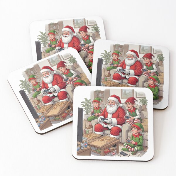 Item preview, Santa plays games with elves designed and sold by ReneMM.