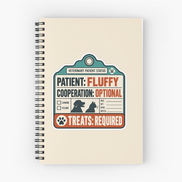 Item preview, Patient Fluffy Cooperation Optional – Funny Vet Tech Sticker designed and sold by astersgraphics.