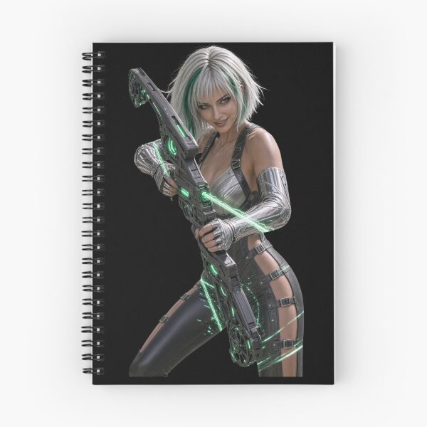Item preview, Futuristic Cyberpunk Archer Girl with Laser Bow designed and sold by EvolutionMerch.