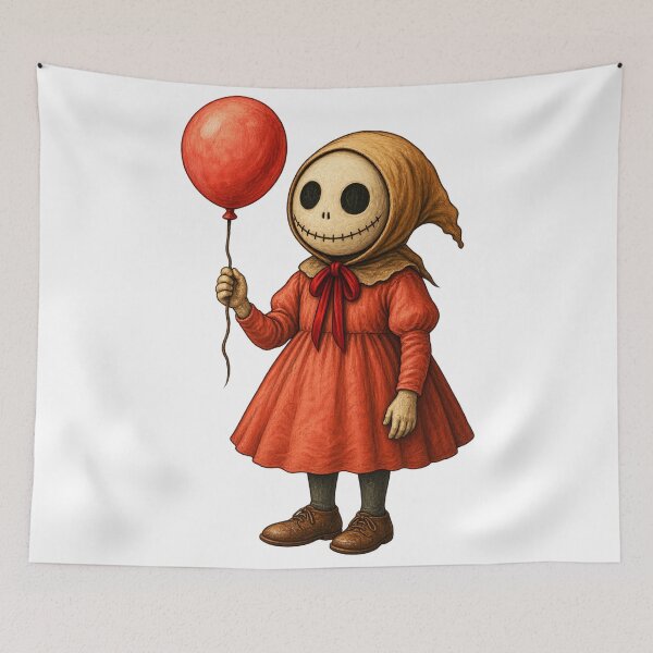 Item preview, Skull Faced Balloon Girl designed and sold by Whatever Works.