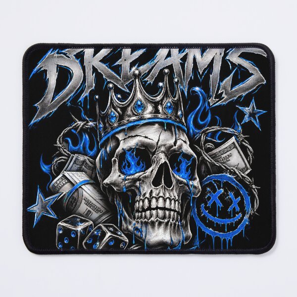 Item preview, Skull with blue accents designed and sold by 4ForKings.