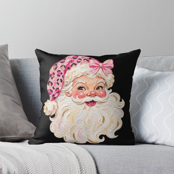 Item preview, Pink Leopard Santa Claus Coquette Christmas Portrait designed and sold by AmiGraph.