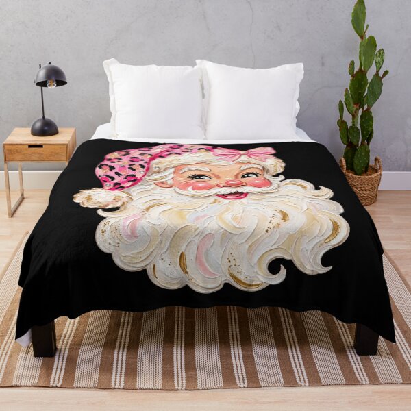 Item preview, Pink Leopard Santa Claus Coquette Christmas Portrait designed and sold by AmiGraph.