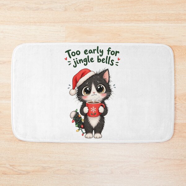 Item preview, Cute Kawaii Tuxedo Cat Christmas Coffee designed and sold by tobbyasz.
