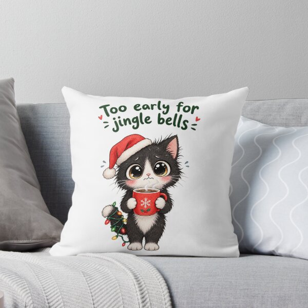 Item preview, Cute Kawaii Tuxedo Cat Christmas Coffee designed and sold by tobbyasz.