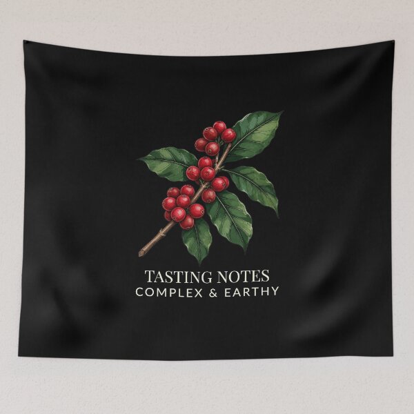 Item preview, Botanical Coffee Branch Cherries Dark Aesthetic Art designed and sold by wildsilencee.