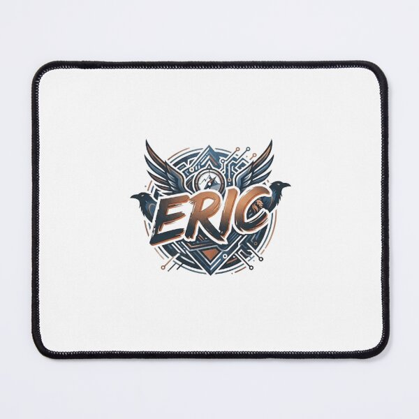Item preview, Eric Cyberpunk Gaming Crest - Esports Typo & Mechanical Wings designed and sold by heritage-supply.