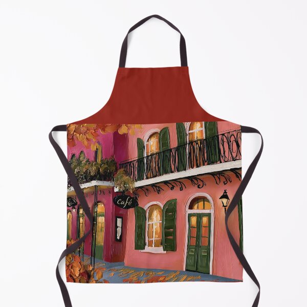 Item preview, Quaint New Orleans Cafe with Green Shutters and Vibrant Facade on a Bustling Street designed and sold by OlfactoART Studio.