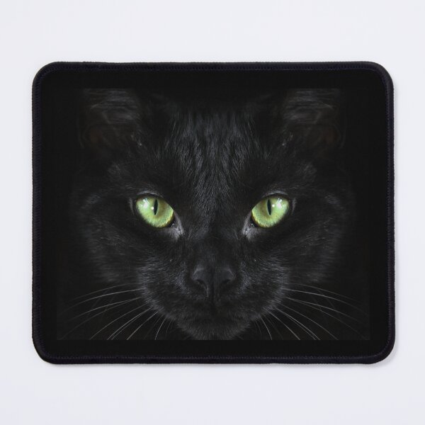 Item preview, Black Cat Green Eyes – Dark Gothic Feline designed and sold by Thespase.