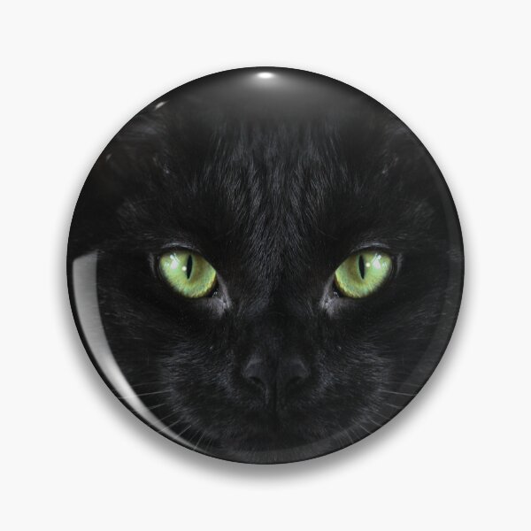 Artikelvorschau, Schwarze Katze mit grünen Augen – Dunkle, gotische Katze entworfen und verkauft von Thespase.