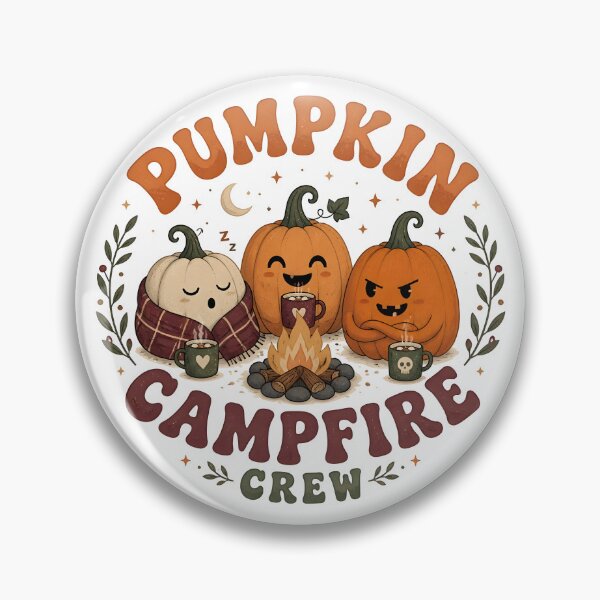 Item preview, Pumpkin Campfire Crew Autumn Fire Pit Camping designed and sold by RoyesButler.