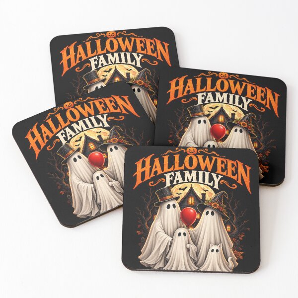 Item preview, Spooky Halloween Family Ghost Costume - Cute Haunted House & Balloon designed and sold by thirtyonestars.