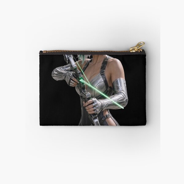 Item preview, Futuristic Cyberpunk Archer Girl with Laser Bow tir1 designed and sold by EvolutionMerch.