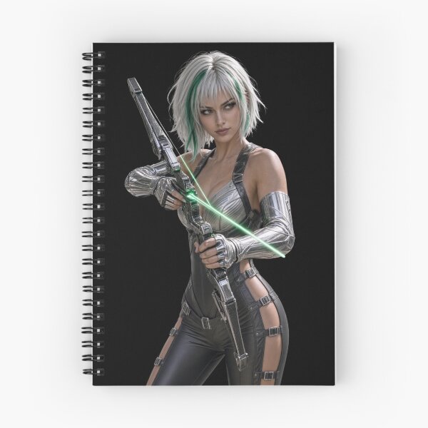 Item preview, Futuristic Cyberpunk Archer Girl with Laser Bow tir1 designed and sold by EvolutionMerch.