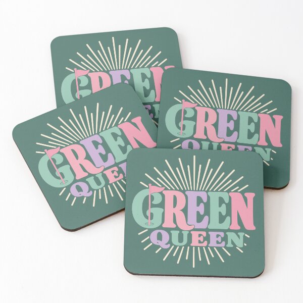 Item preview, Green Queen Bold Typography - Womens Pastel Golf Text Art - Elegant Sports Gift designed and sold by BelievingCreates.