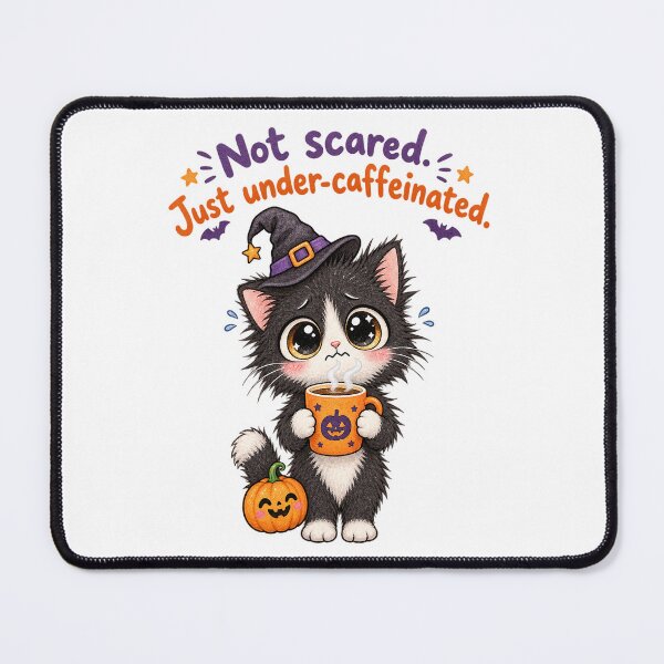 Item preview, Cute Kawaii Tuxedo Cat Halloween Coffee designed and sold by tobbyasz.