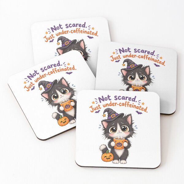 Item preview, Cute Kawaii Tuxedo Cat Halloween Coffee designed and sold by tobbyasz.