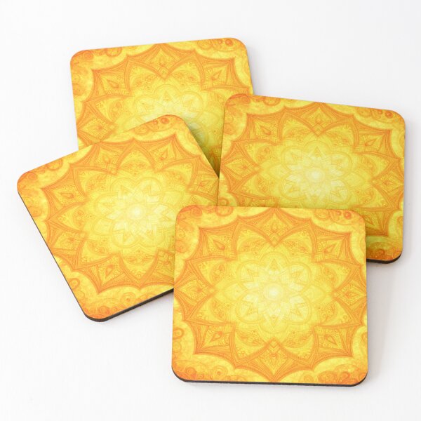 Item preview, Sacred Geometry Mandal in Orange and Yellow designed and sold by artedamensagem.