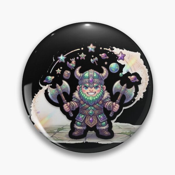 Item preview, Fantasy Viking Warrior with Dual Axes Sticker designed and sold by 7oliver.