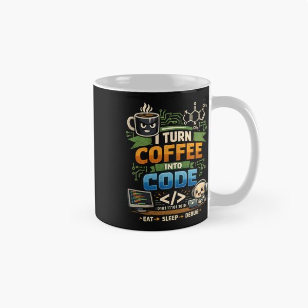 Item preview, I turn Coffee Into Code – Funny Programmer Caffeine Coding designed and sold by SidTastic .