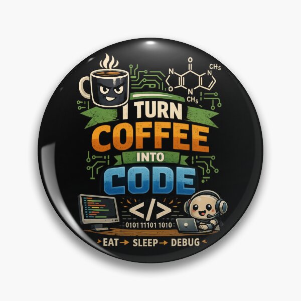 Item preview, I turn Coffee Into Code – Funny Programmer Caffeine Coding designed and sold by SidTastic .