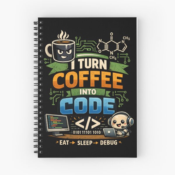 Item preview, I turn Coffee Into Code – Funny Programmer Caffeine Coding designed and sold by SidTastic .