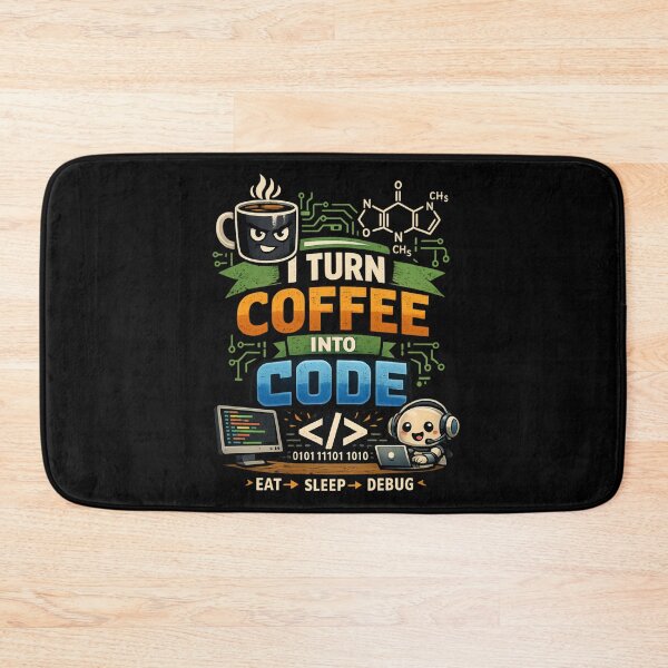 Item preview, I turn Coffee Into Code – Funny Programmer Caffeine Coding designed and sold by SidTastic .