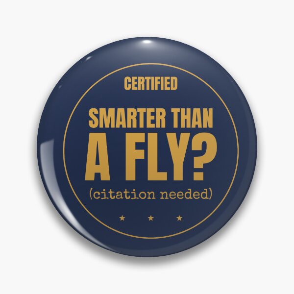 Item preview, Smarter Than A Fly Funny AI Badge Shirt Dark designed and sold by BerkleyCo.