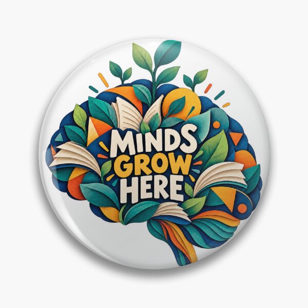 Item preview, Minds Grow Here — Colourful Teacher Appreciation Design designed and sold by CaribChroma.