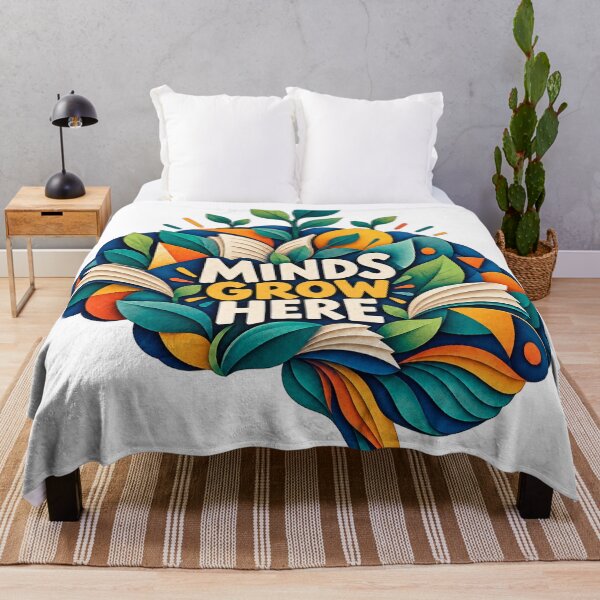 Item preview, Minds Grow Here — Colourful Teacher Appreciation Design designed and sold by CaribChroma.