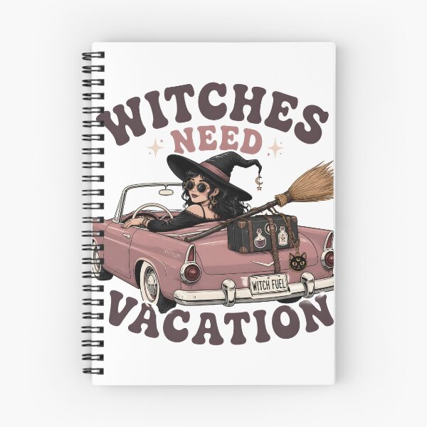 Item preview, Witches Need Vacation Pink Vintage Car Spooky designed and sold by RoyesButler.