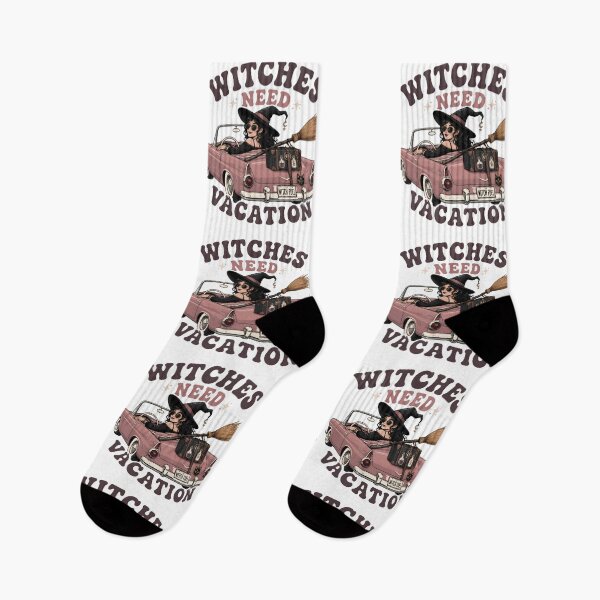 Item preview, Witches Need Vacation Pink Vintage Car Spooky designed and sold by RoyesButler.