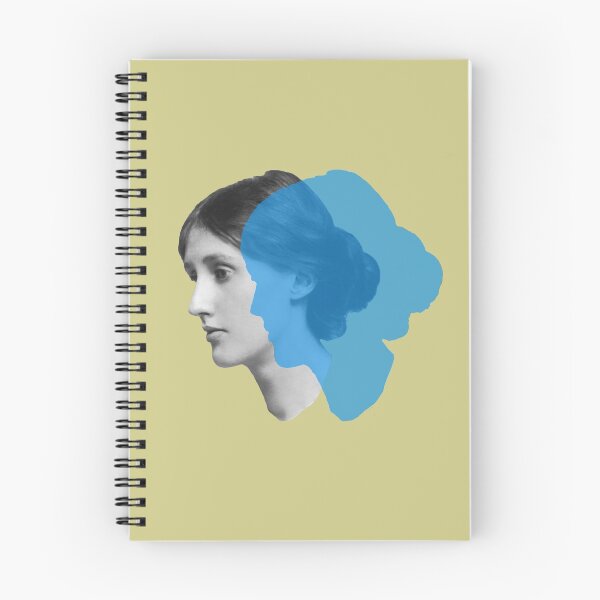 Item preview, Virginia Woolf portrait - green and blue designed and sold by savantdesigns.