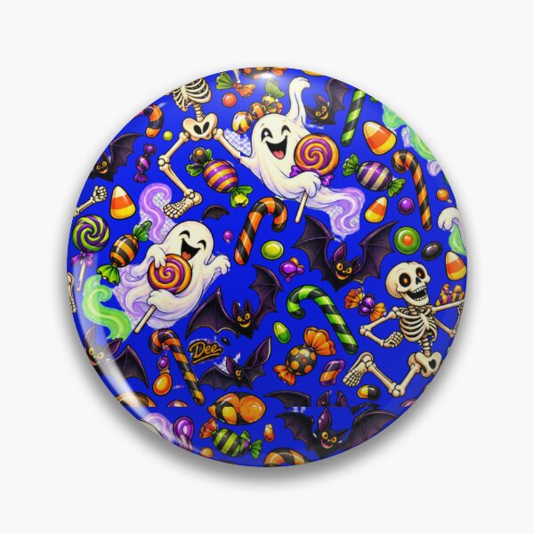 Item preview, Happy Ghosts & Dancing Skeletons Halloween Pattern – Spooky Candy & Bats designed and sold by Island Pace Design.