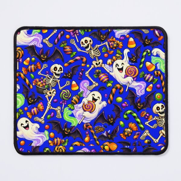 Item preview, Happy Ghosts & Dancing Skeletons Halloween Pattern – Spooky Candy & Bats designed and sold by Island Pace Design.