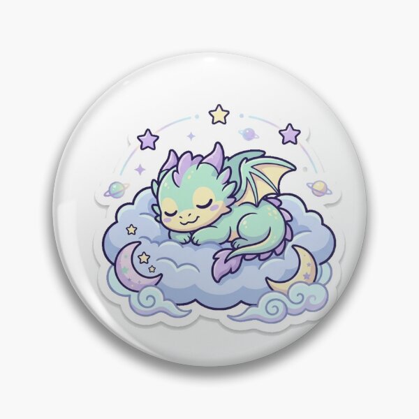 Item preview, Cute Sleeping Baby Dragon on Cloud Sticker designed and sold by 7oliver.