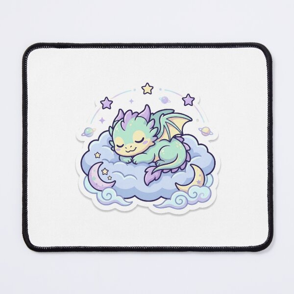 Item preview, Cute Sleeping Baby Dragon on Cloud Sticker designed and sold by 7oliver.