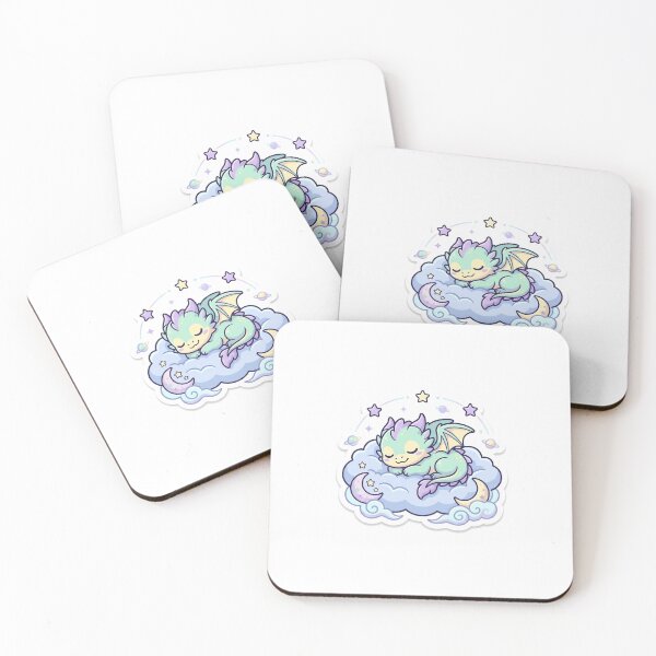 Item preview, Cute Sleeping Baby Dragon on Cloud Sticker designed and sold by 7oliver.